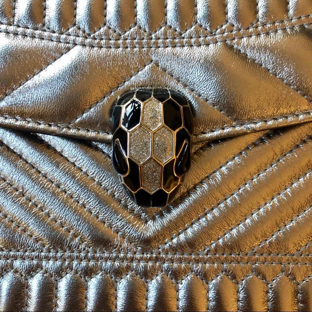 BVLGARI NWT Serpenti Silver Quilt Limited Edition! - Picture 3 of 8